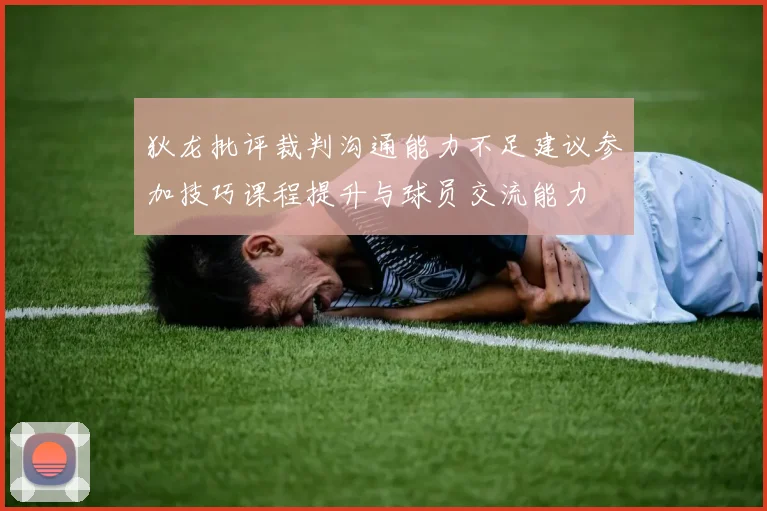 狄龙批评裁判沟通能力不足建议参加技巧课程提升与球员交流能力